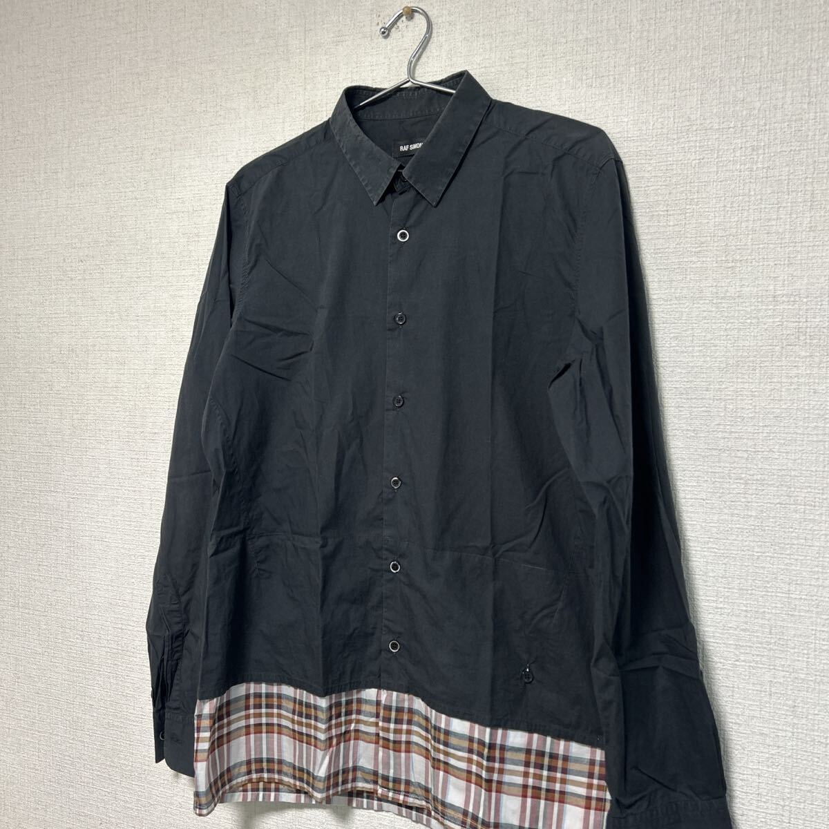 ★激レアデザイン★ raf simons ラフシモンズ シャツ チェック 50 長袖シャツ ボタンシャツ拍卖