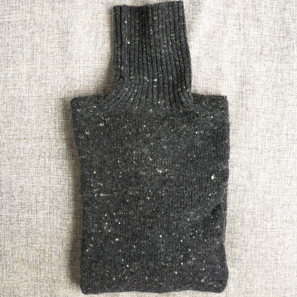 新品★ DRUMOHR ミドルゲージ カシミヤ ウール タートルネック ニット 46 ホールガーメント 送料込 メンズ カシミア イタリア製 ドルモア拍卖