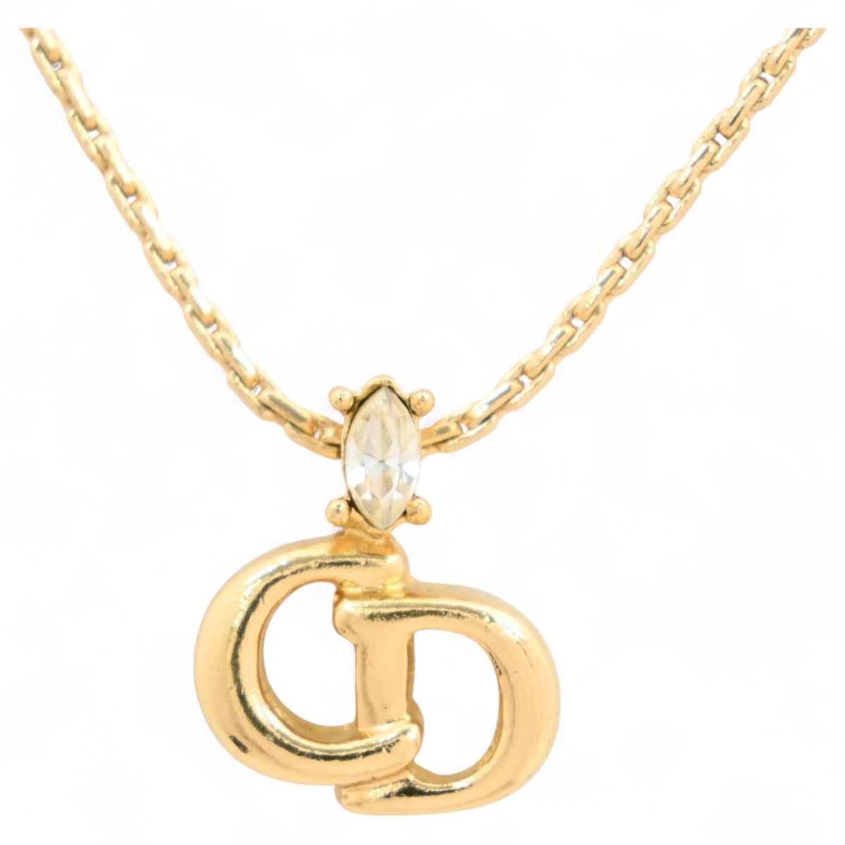 ディオール ネックレス CDロゴ ラインストーン Aランク di0308cc拍卖