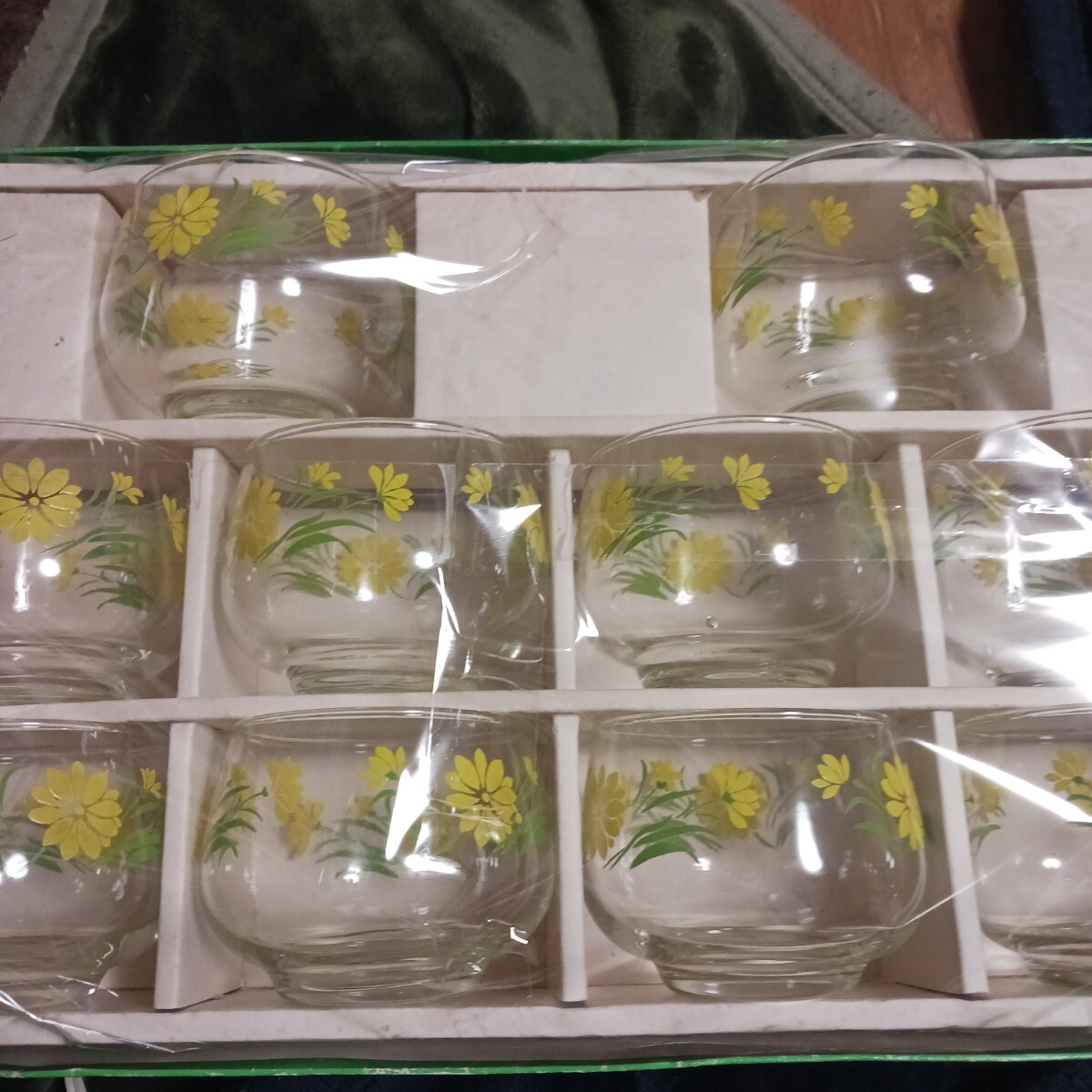 未使用 昭和レトロ佐々木グラス 花柄 ガラスコップ 佐々木硝子 当時物送料込み!拍卖