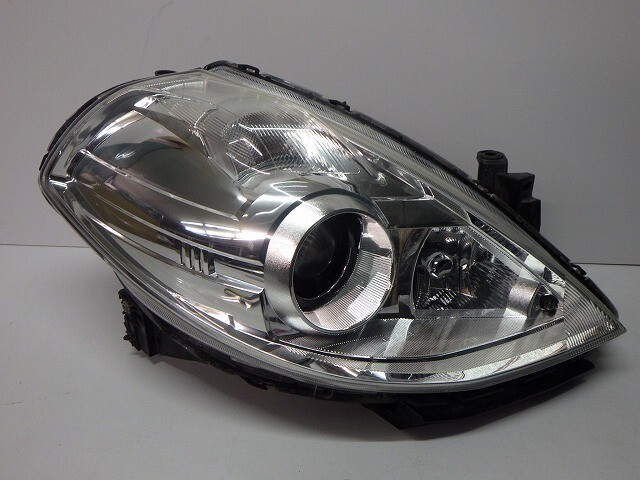 ティーダ 右ヘッドライト HID C11/NC11 P7780 F バラスト付 26010-ED225 コーティング 251021A02拍卖