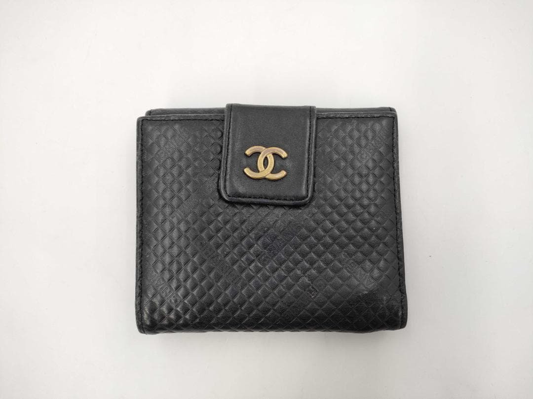 HANEL D.CHANEL マイクロチョコバー Wホック 財布 シャネル ランクBC リサイクル品 拍卖