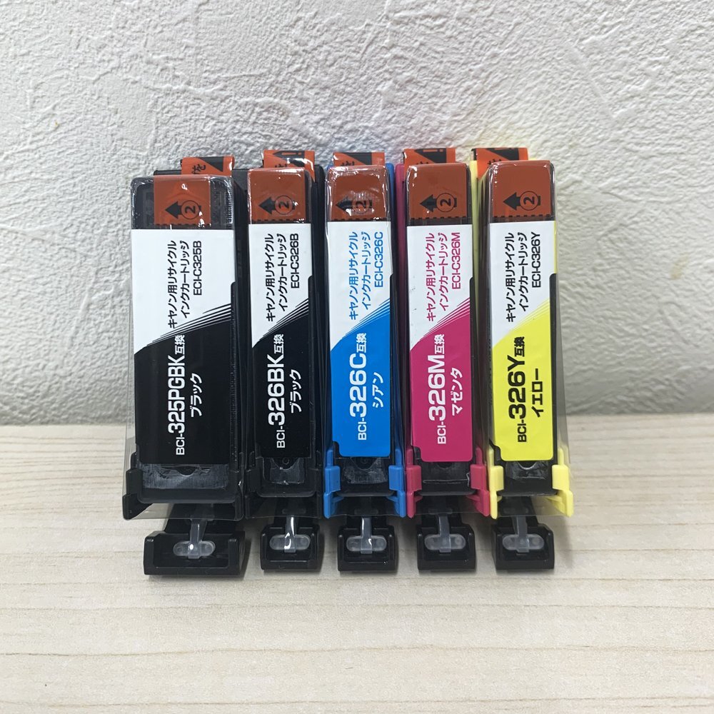 ●【訳あり】キャノン用 BCI-326+325/5MP リサイクルインクカートリッジ 5色パック エコリカ ECI-C325+3265P/BOX ※外箱無し拍卖