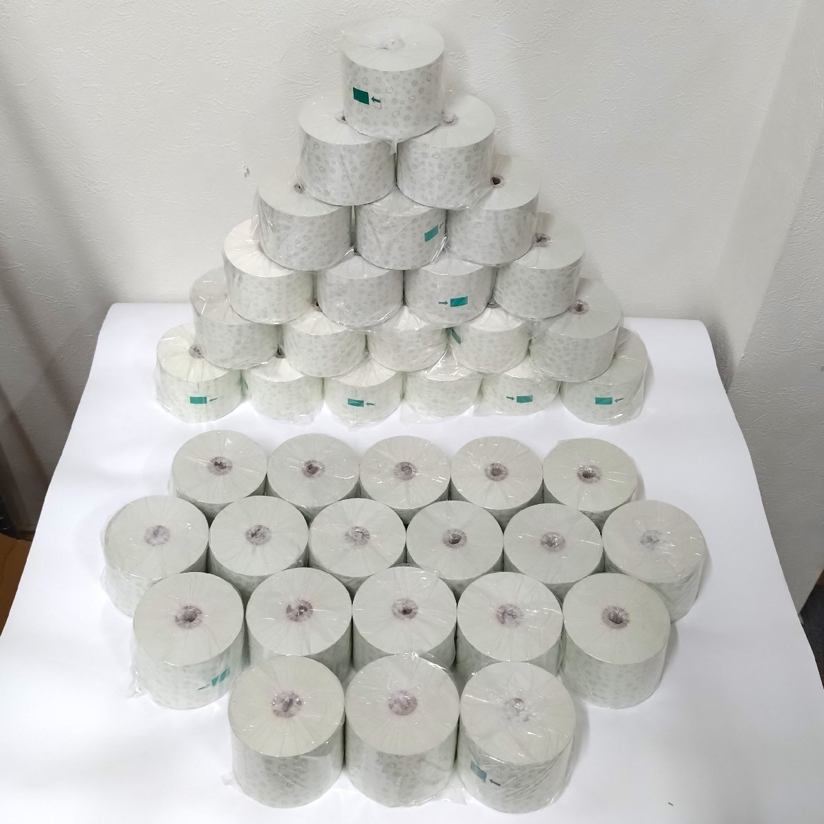 《 アウトレット・未使用品 》イラスト付 感熱ファンシーレジロール紙 58×80×12 【 ファンタジー・グリーン ×40巻 】※リサイクル箱配送拍卖