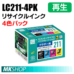 送料無料 MFC-J880N/J990DN/J990DWN/J900DN/J900DWN/J830DN/J830DWN/J730DN/J730DWN対応 リサイクルインク 4色パック エコリカ (代引不可)拍卖