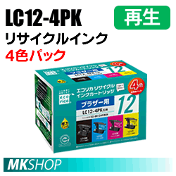 送料無料 DCP-J940N-B/J940N-W/J740N/J540N/J925N/J725N/J525N用 リサイクルインク 4色パック エコリカ (代引不可)拍卖