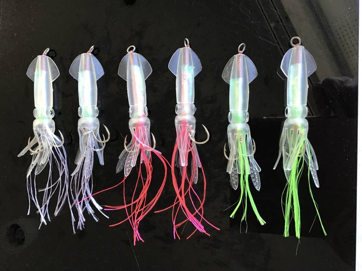 圧倒的釣果タイラバ!お得なセット【ケイムラ糸内蔵イカベイト3種6個セット】真鯛ダイワがまかつシマノ鯛ラバ仕掛けメジャークラフト拍卖