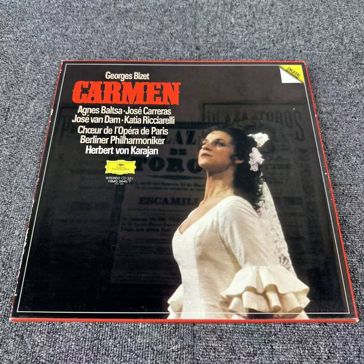 3枚組 LP BOX /ビゼー:歌劇《カルメン》 カラヤン指揮、ベルリン・フィル、バルツァ、リッチアレッリ /78MG 0645~7 /AD101252拍卖