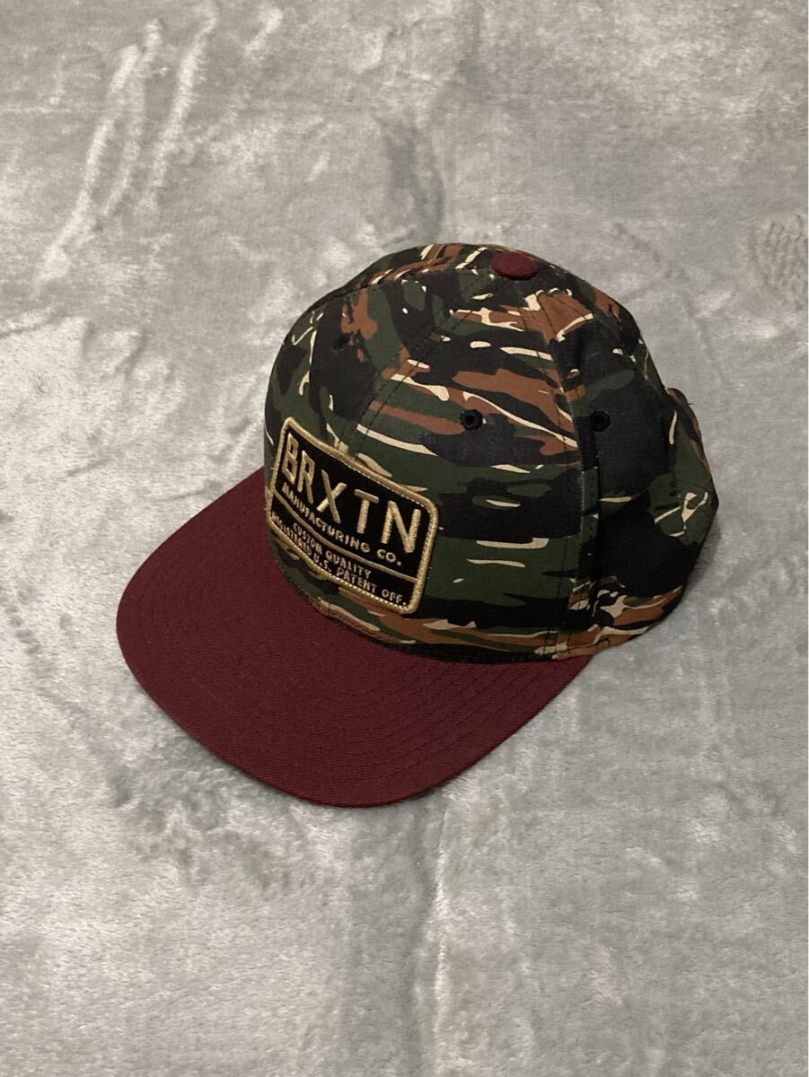 Brixton ブリクストン 迷彩柄 ロゴ ワッペン 6パネル キャップ 帽子 迷彩 6パネルキャップ CAP 古着拍卖