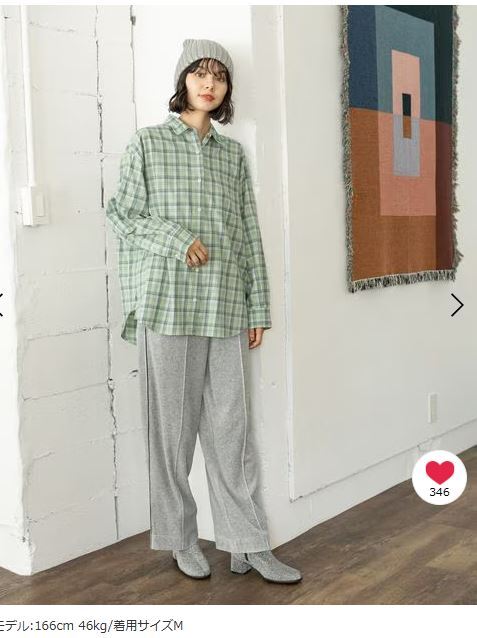 昨季未使用ニコアンドラビットタッチベロアパンツ拍卖