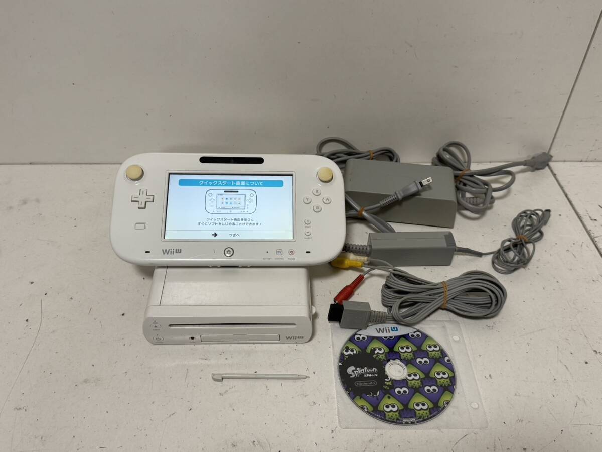 【任天堂 Wiiu 本体 セット【ソフト スプラトゥーン セット】シロ ゲームパッド アダプタ】拍卖