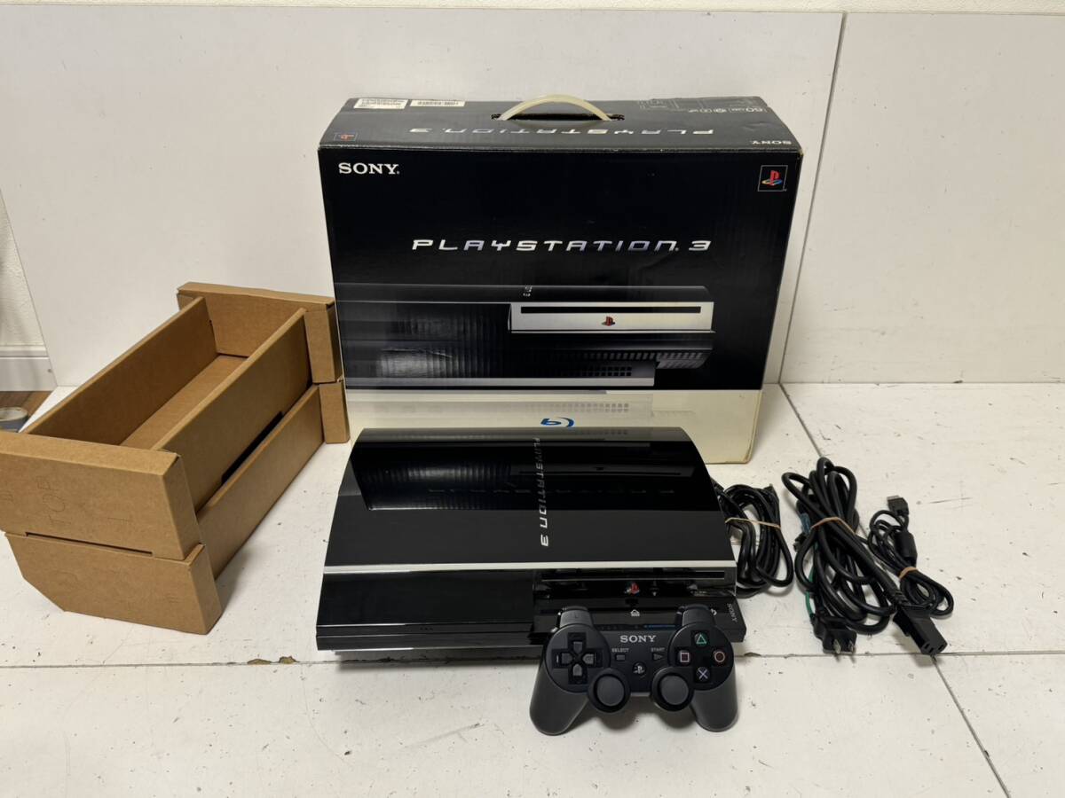 【箱付き】【SONY PS2対応機種 ハイスペック PS3 本体セット【HDD 60GB】CECHA00 純正コントローラー PS3最上位モデル 】【初期化済み】550拍卖