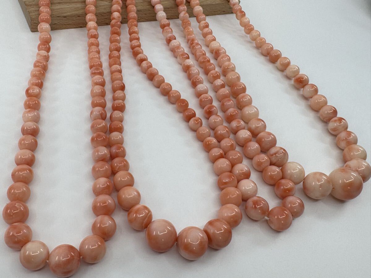 【0129】珊瑚 サンゴ ネックレス シルバー 110g ヴィンテージ アクセサリー拍卖