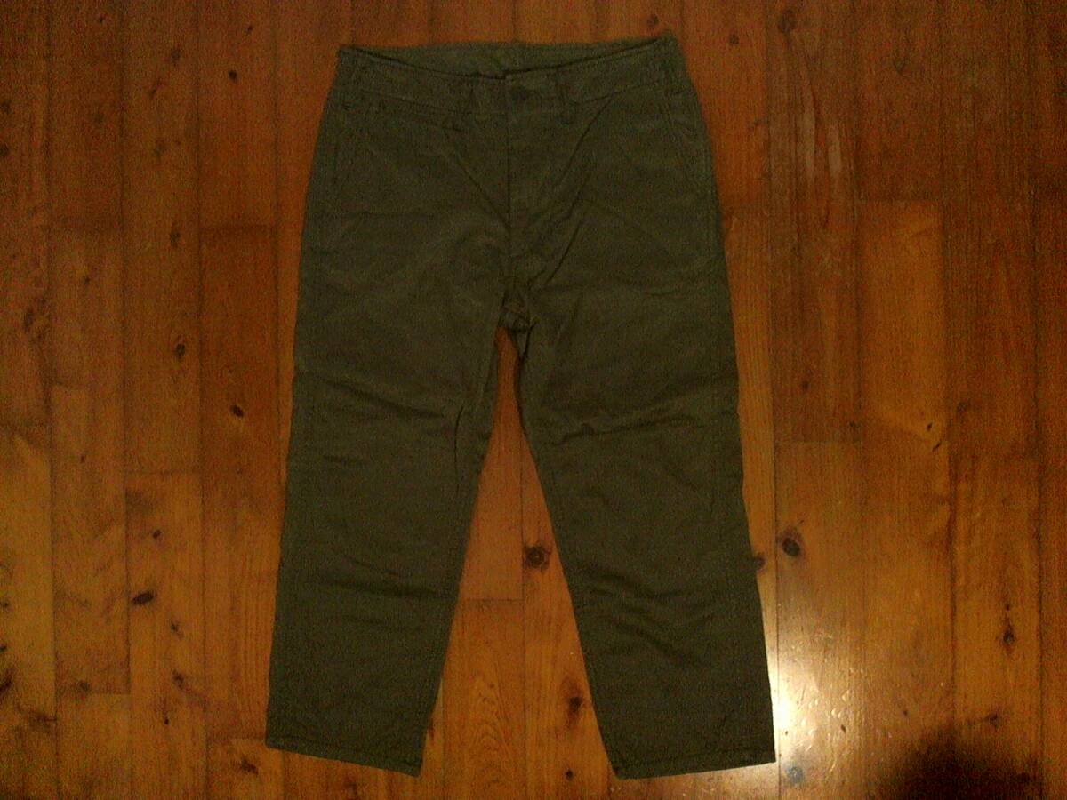 ☆国産★アンダーシフト【UNDER SHIFT】裏フランネル 防寒チノパン チノパンツ 32 カーキ オリーブ ハリウッドランチマーケット拍卖