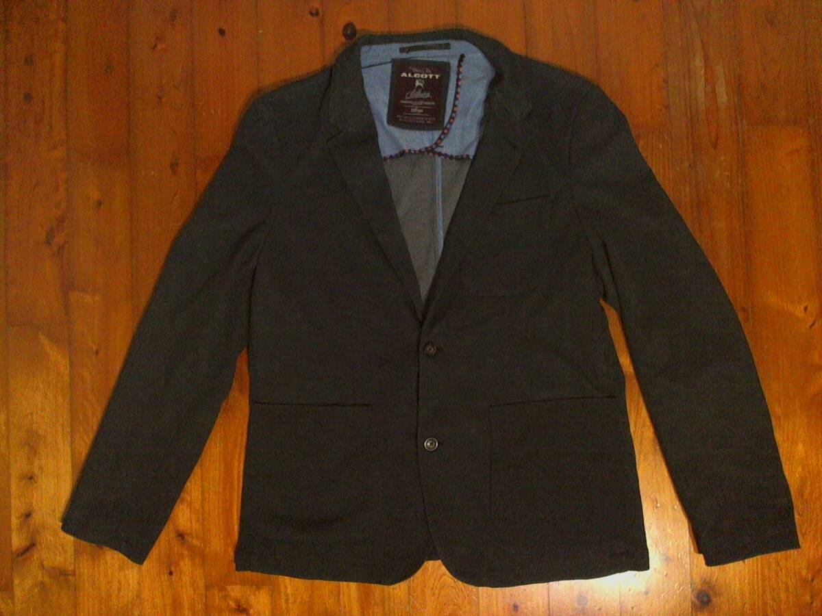 ☆アルコット【ALCOTT】2ツ釦 シングル アンコンジャケット XXL グレー系拍卖
