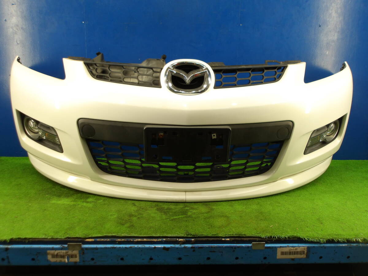 外7308) CX-7 ER3P 純正 フロント バンパー オプション リップ スポイラー 付き CBA-ER3P マツダ 34K CX7 エアロ リップスポイラー 2025/10拍卖