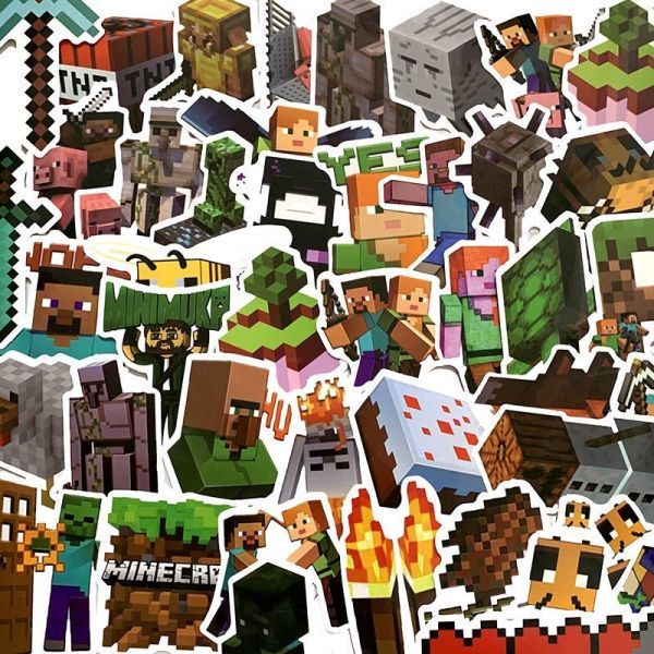 マインクラフト Minecraft 防水ステッカー50枚入り 大人気 匿名配送 追跡可能 1拍卖