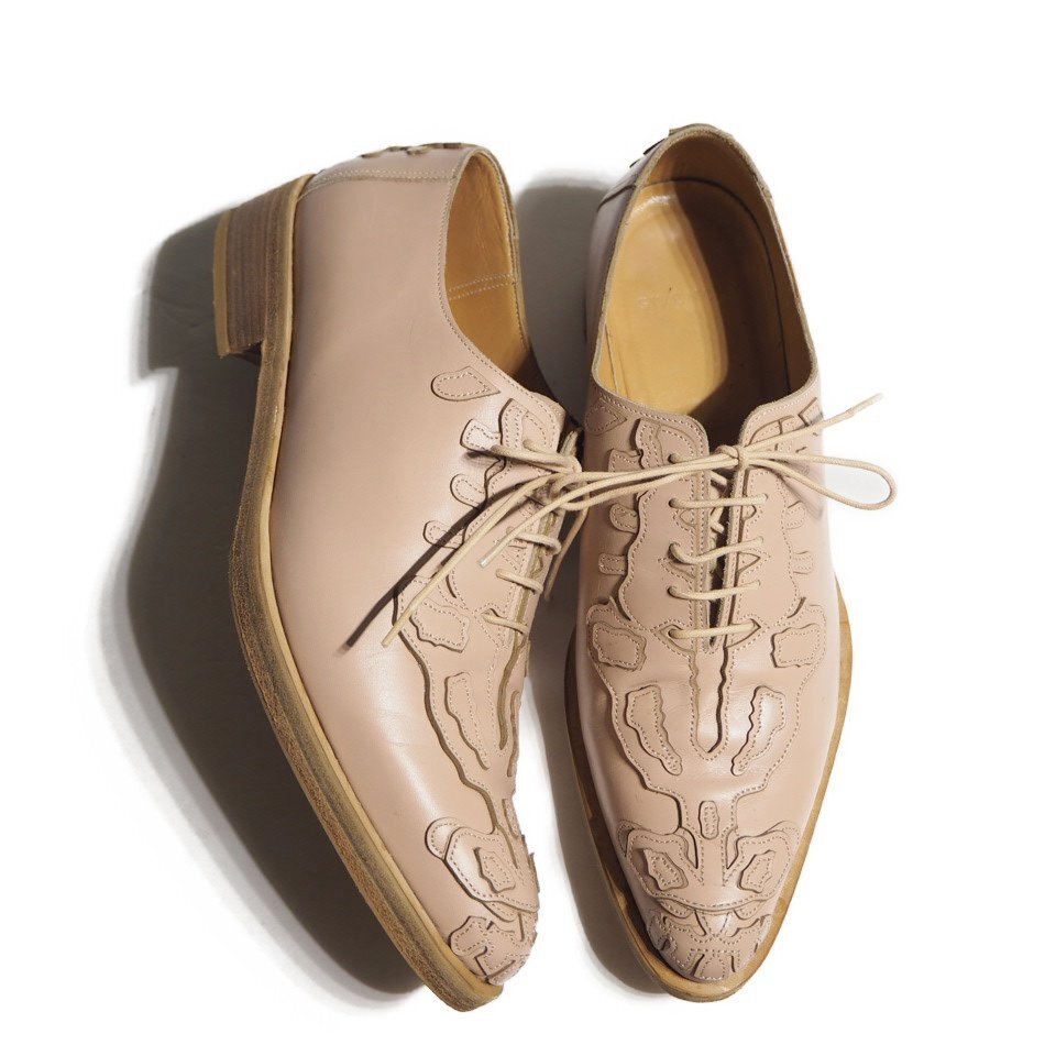 R3063R43 ■GIVENCHY ジバンシィ■ レースアップ レザーシューズ ベージュ 41/25.5cm メンズ イタリア製拍卖