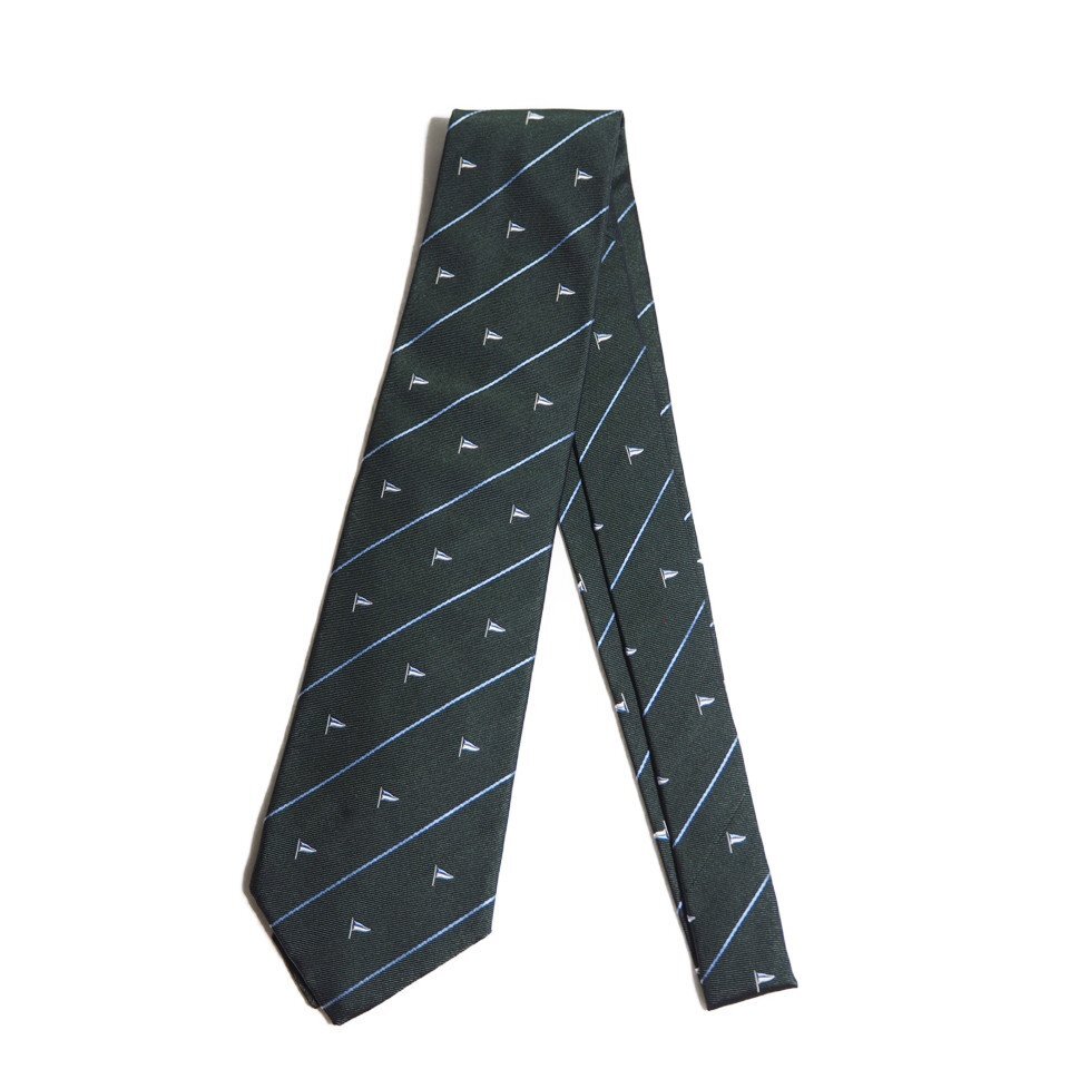 B9170f13 ■stefanobigi ステファノビジ■ シルク ネクタイ カーキ ストライプ 旗柄 / フォーマル イタリア製拍卖