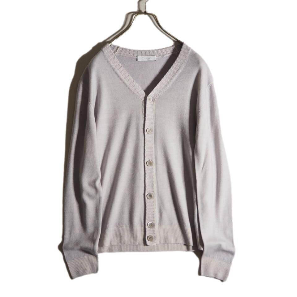 R2443f29 ■Cruciani クルチアーニ■ CU2075 ウールニット カーディガン ライトパープル 48 / メンズ Vネック イタリア製 秋冬拍卖