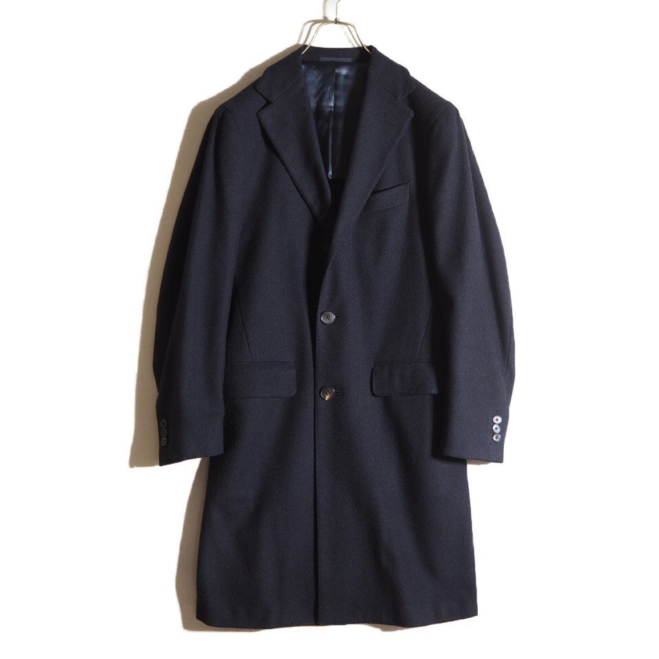 P7032H ■BOGLIOLI ボリオリ■ ウール チェスターコート ネイビー 44 / フォーマル ウールコート メンズ 紺 秋冬拍卖