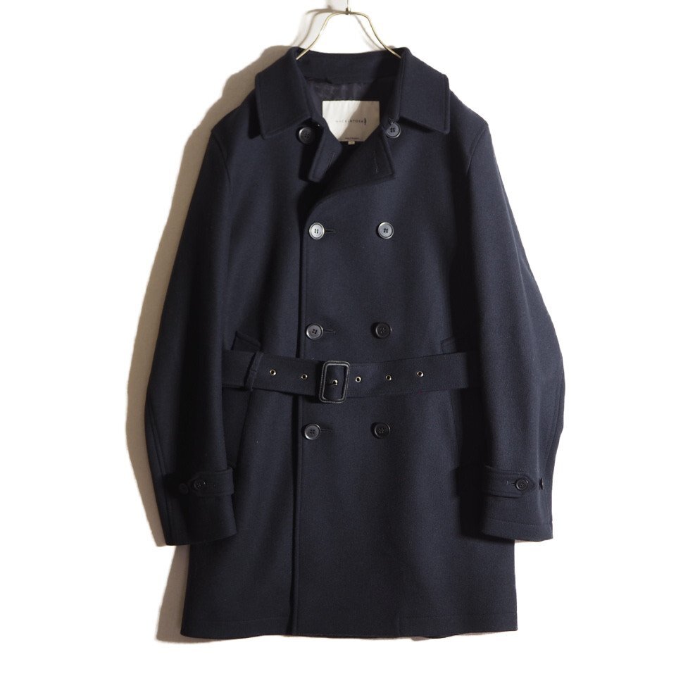 P7414h22 ■MACKINTOSH マッキントッシュ■ FETLER ウール トレンチコート ネイビー 38 / GM-005F-2K-3H ウールコート 秋冬拍卖