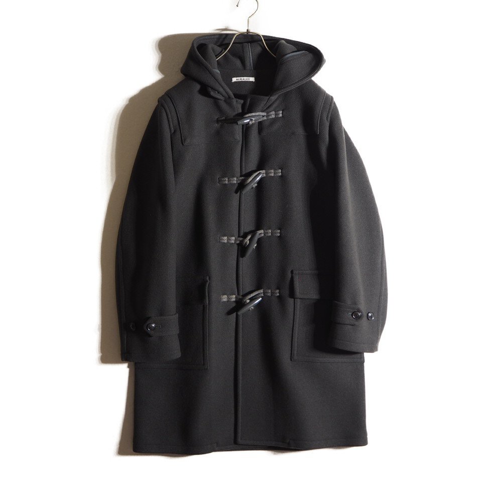 P7347h24 ■AURALEE オーラリー■ 17AW HEAVY MELTON DUFFLE COAT メルトン ウール ダッフルコート インクブラック 4 / A7AC01HM 秋冬拍卖