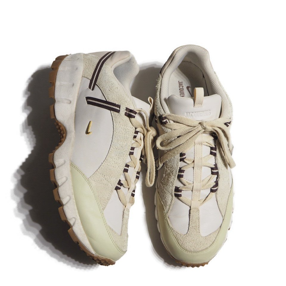 C4877R42 ■NIKE ナイキ × JACQUEMUS ジャックムス■ WMNS AIR HUMARA LX レザースニーカー ベージュ US11.5/28.5cm DR0420-001拍卖