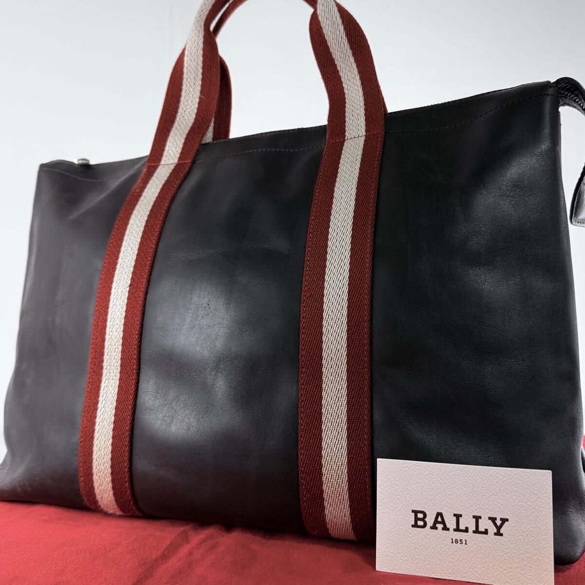 1円【 未使用級 】 バリー BALLY ブリーフケース トートバッグ レザー 本革 ビジネスバッグ 通勤 A4可 メンズ拍卖