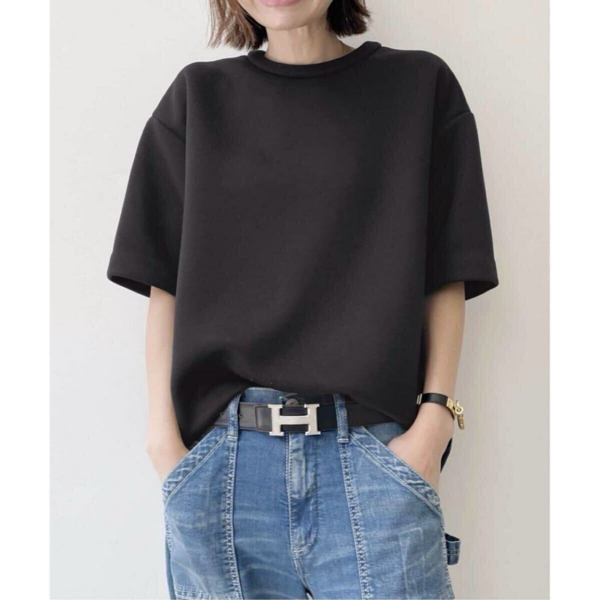 L'appartement アパルトモン Lisiere リジェール DEUXIEME CLASSE ドゥーズィエムクラス ポンチ プルオーバー トップス ブラック 黒 洗える拍卖