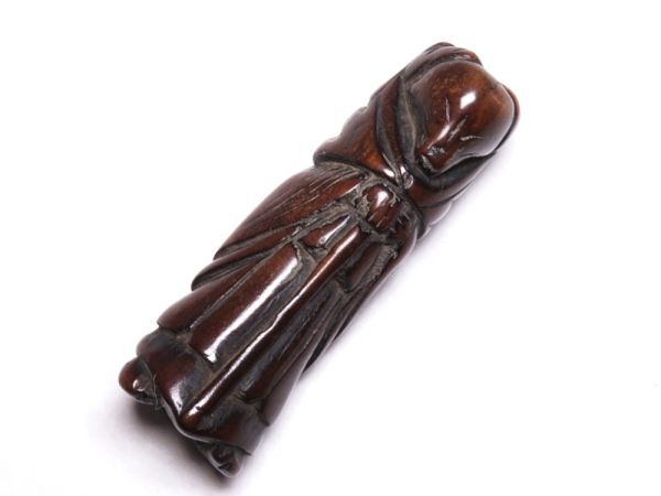 【12179】堤物 江戸~明治(印籠) 鹿骨 狐 根付(初品・買取品)拍卖