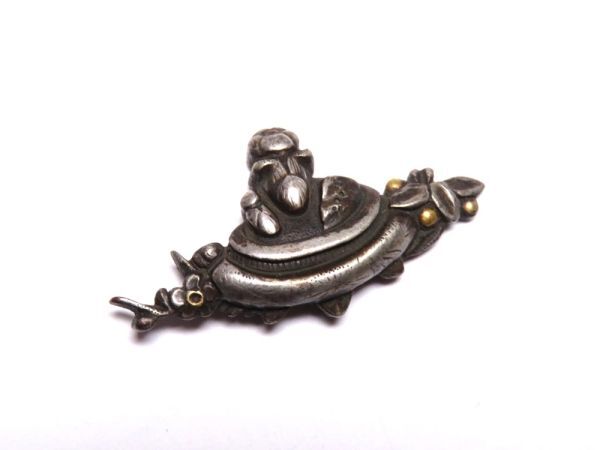 【12204】江戸~明治 オリジナル 刀装具 盆栽鉢 銀 金具(初品・買取品)拍卖