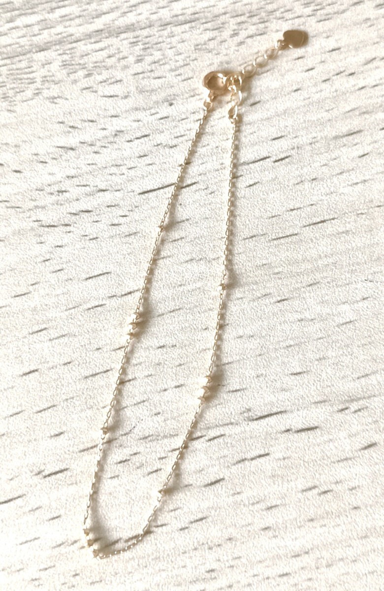 定価24800円 K10 イエローゴールドボールカットブレスレットハート調節可能拍卖