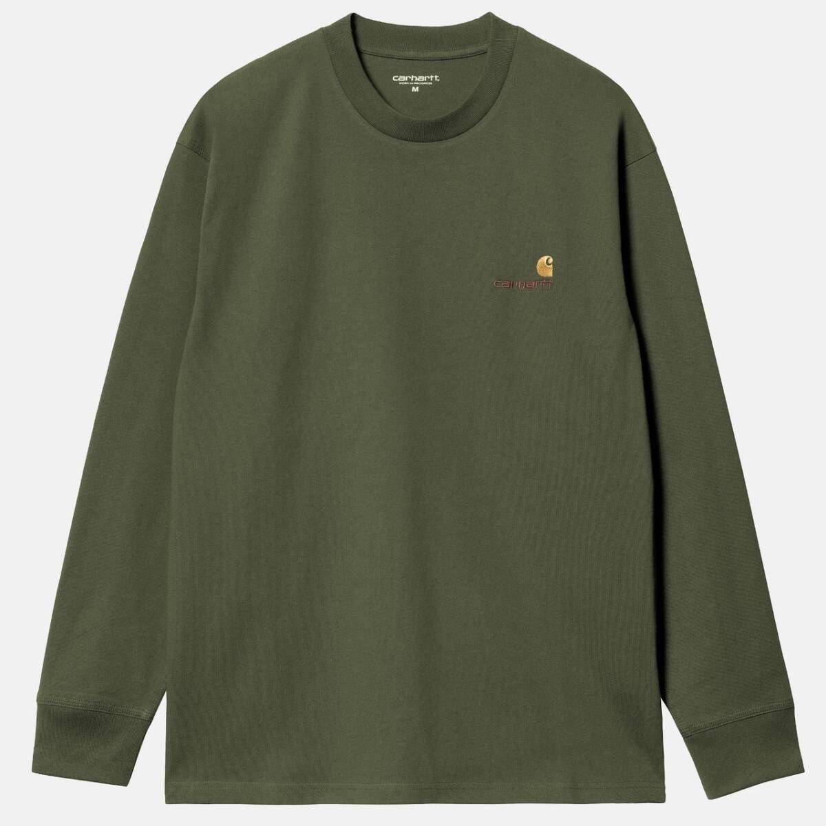 美品 24AW Carhartt WIP L/S American Script T-Shirt XLサイズ 長袖 Tシャツ Tarragon グリーン カーハート ワークインプログレス拍卖