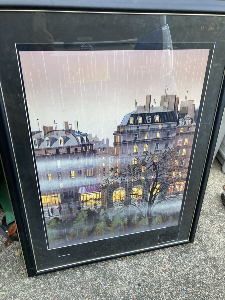 【雑貨】 ヒロ ヤマガタ 額装 レインドロップス インテリア拍卖