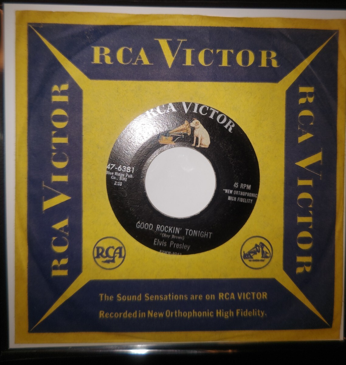 レア 1955年 エルヴィスプレスリー US盤 オリジナル 7' シングル GOOD ROCKIN TONIGHT 47-6357 Elvis Presley エルビス 45rpm ロカビリー 拍卖