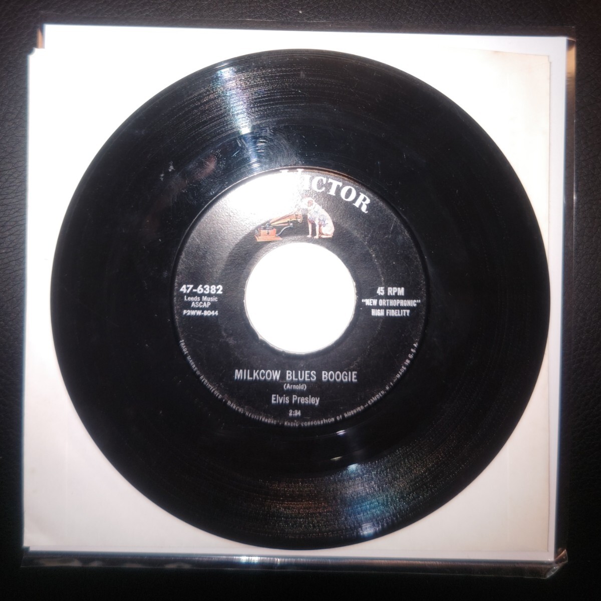 レア 1955年 エルヴィスプレスリー US盤 オリジナル 7' シングル MILKCOW BLUES〜 47-6382 Elvis Presley エルビス 45rpm ロカビリー 拍卖