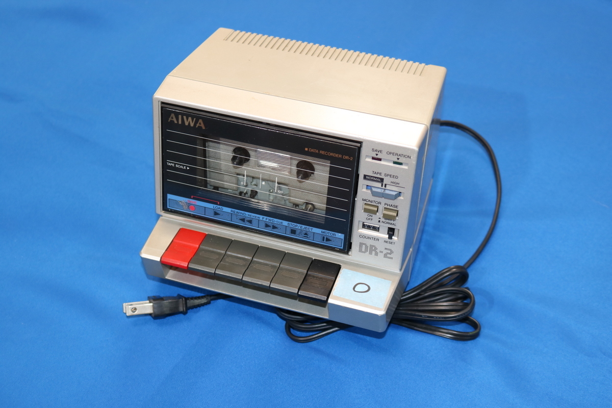 整備済 AIWA DR-2 倍速 データレコーダー MOTORボタン付き MSX PC6001mk2 PC6601 PC8801 FM7 FM8 等に 拍卖