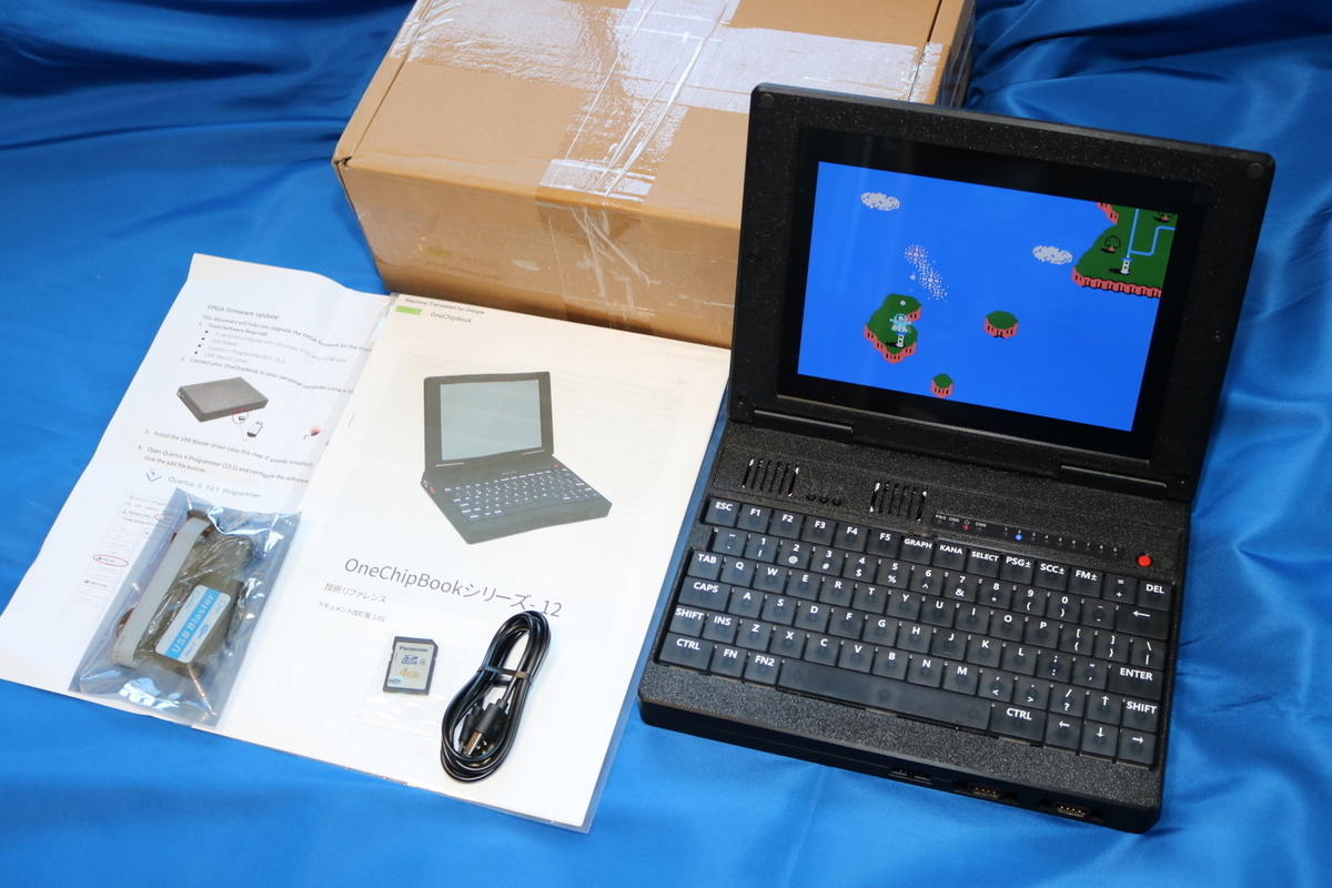 OneChipBook MSXBOOK ファームウェア書込済 公式カラーマニュアル(日本語翻訳版)・Sofarun導入SD・箱付き ノート型 MSX2+ 新品購入 拍卖
