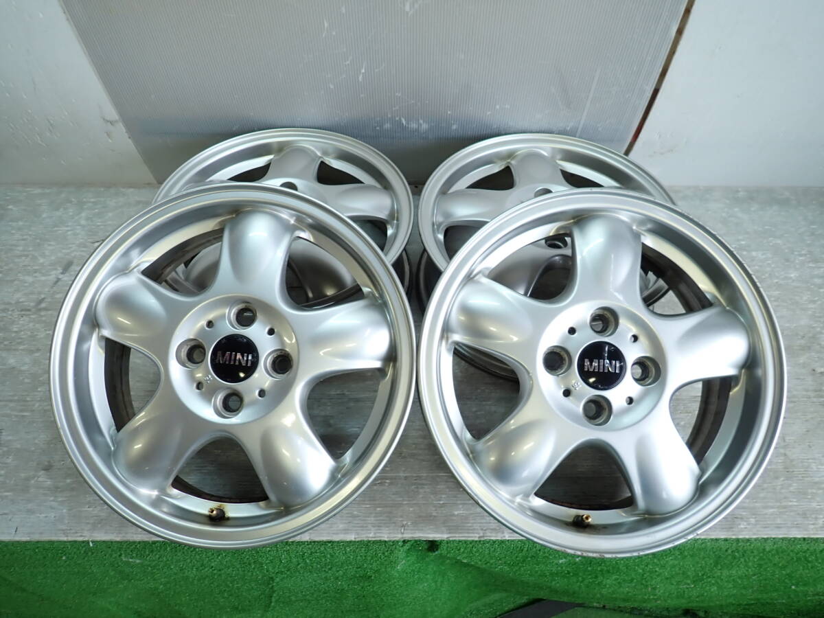 R55/R56 MINI ミニ クーパー 純正 15インチ アルミホイール 15×5.5J/4H/PCD100/オフセット+45 4本 6 768 498.6 769 404【25-1341】拍卖