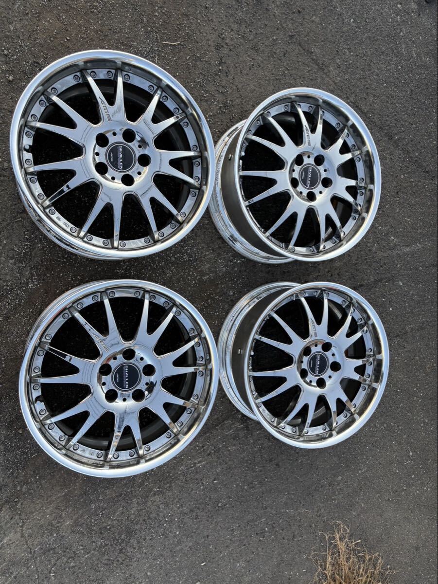 AME シャレン MX 18インチ 8.5J+37 114.3-5H クラウン アリスト マークX シーマ JZX100 アルファード拍卖
