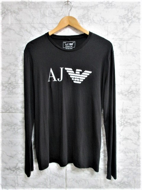 ☆ARMANI JEANS アルマーニジーンズ プリント ロゴ ロンT 長袖 Tシャツ/メンズ/XL☆新作モデル拍卖