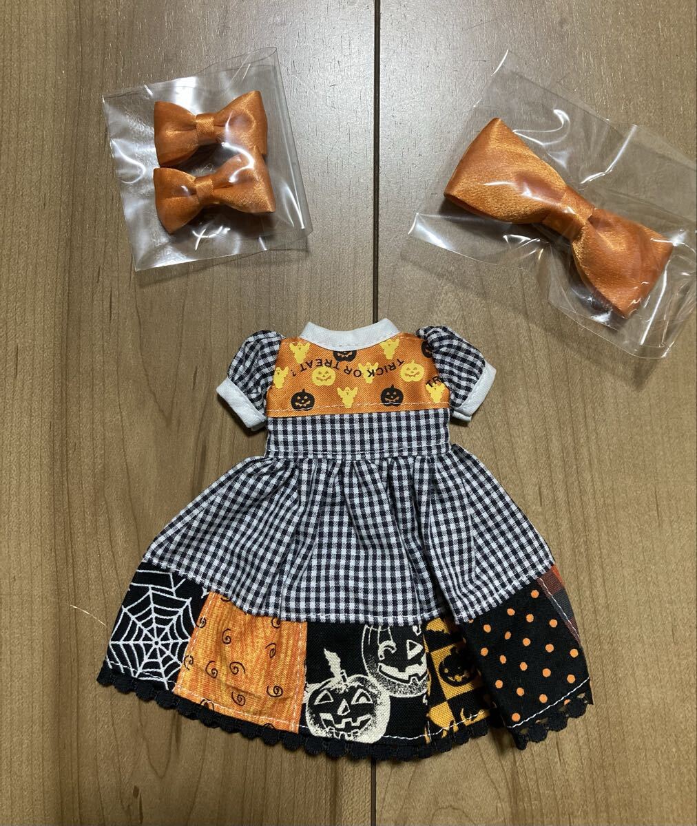 ネオブライス アウトフィット ハロウィン4点セット ワンピ リボン付き 1/3 1/6 ドール 洋服 着せ替え人形 プーリップ拍卖