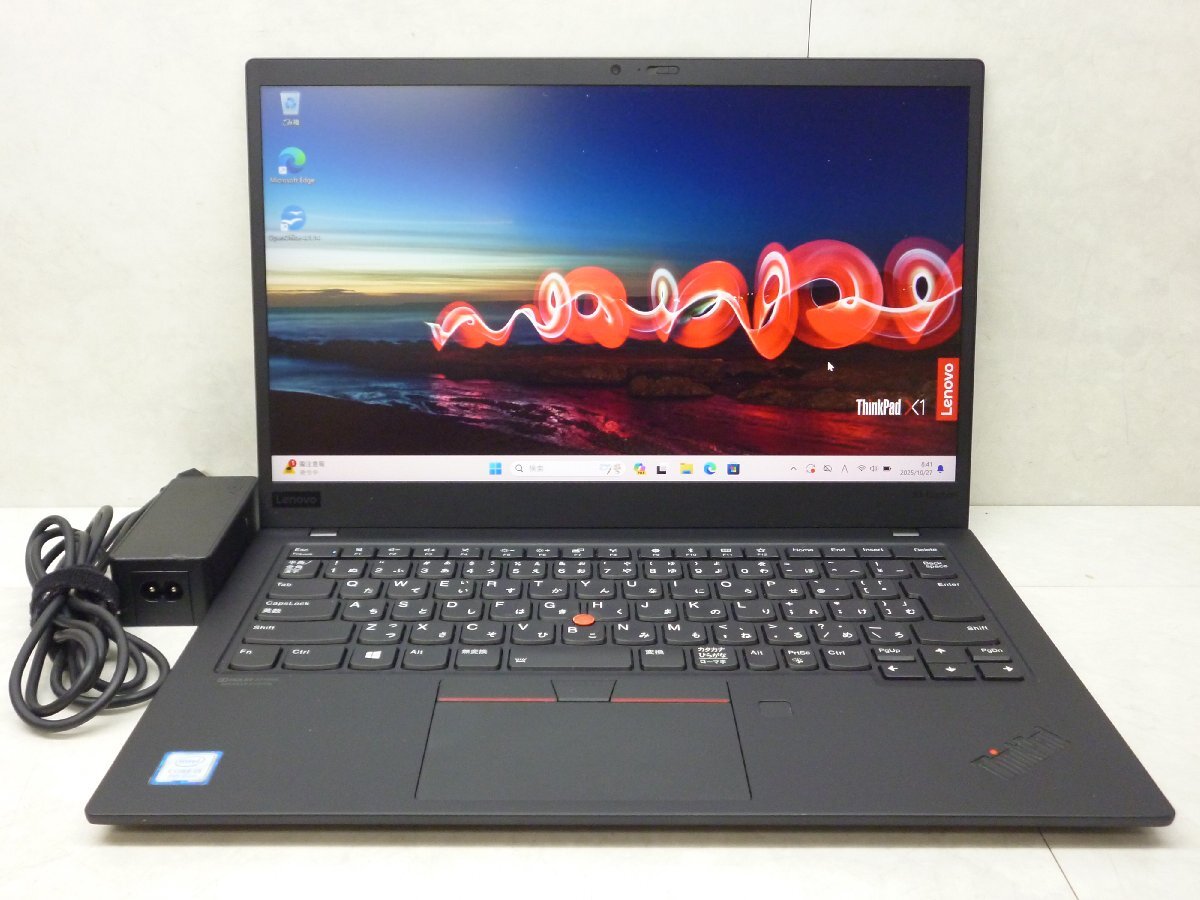 ☆1円☆第8世代☆Thinkpad X1CARBON 20QE-S21700 7th☆高解像度☆Core i5 1.60GHz/8GB/SSD256GB/無線/WWAN/カメラ/Office/Win11 DtoD領域☆拍卖