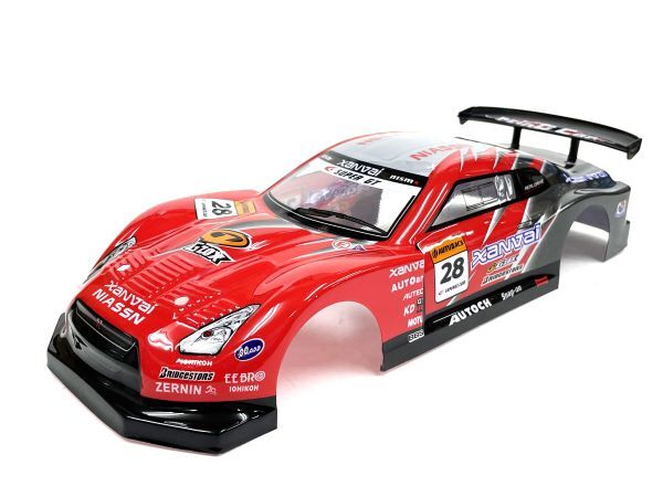 【地域限定送料無料】 R35 GTR タイプ 赤 1/14 ドリフトラジコンカー用 スペアボディー ※練習用、乗せ換え、予備におススメです!拍卖