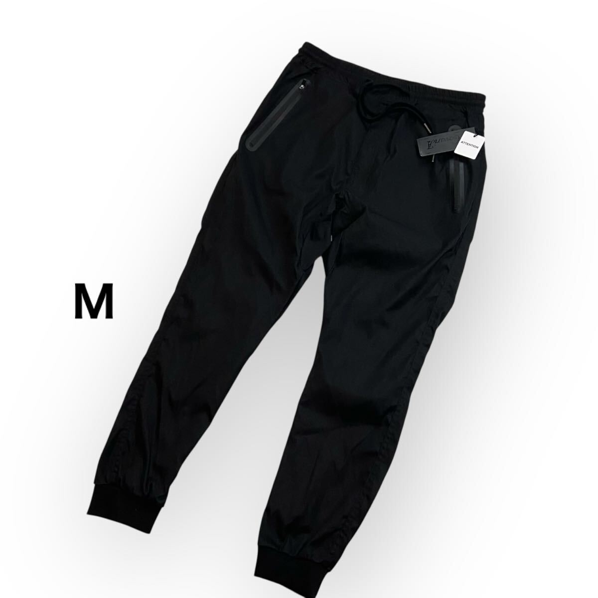【未使用】 CavariA キャバリア ジョガーパンツ ブラック 黒 パンツ ズボン メンズM 止水ジップ拍卖