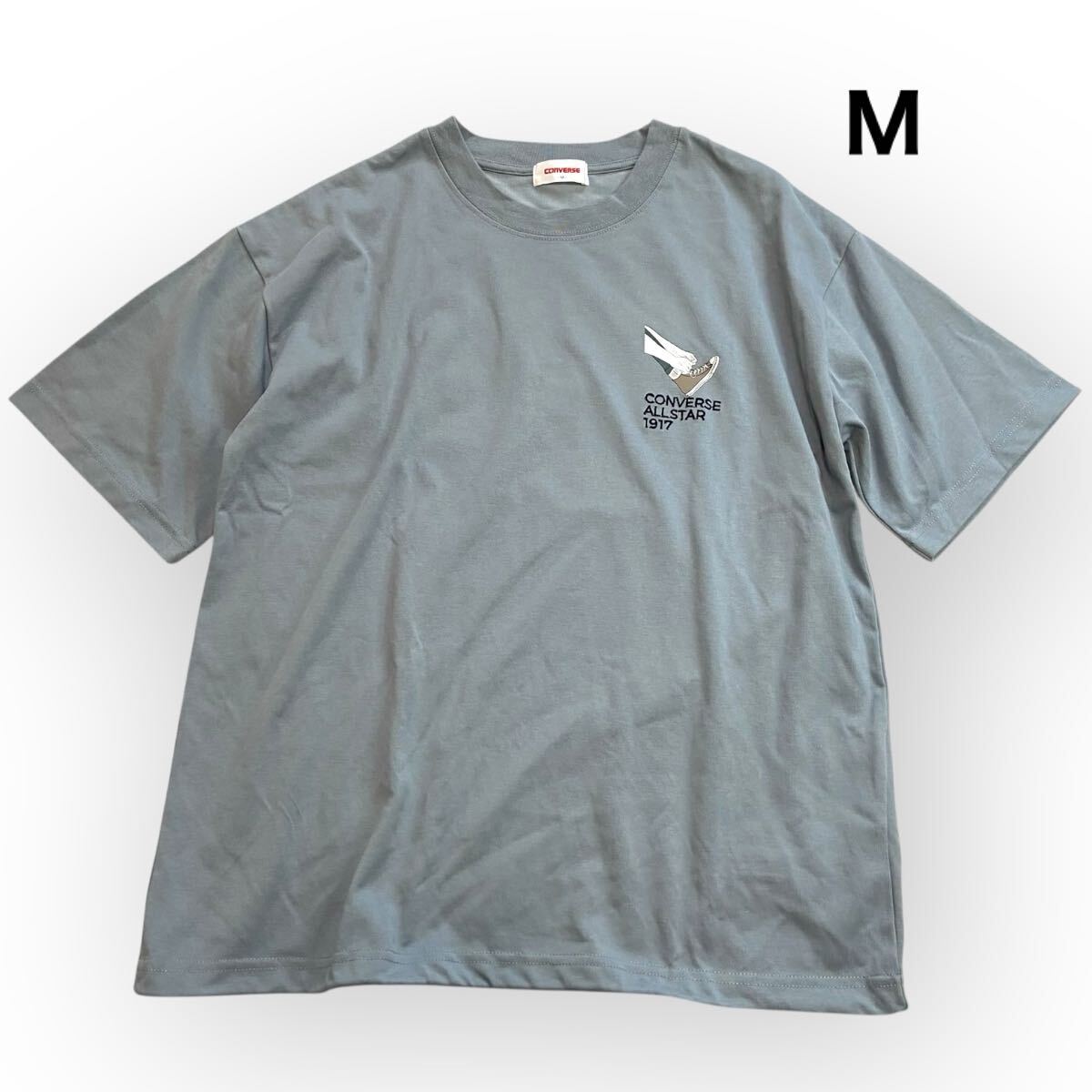 CONVERSE コンバース 半袖Tシャツ カットソー クルーネック プリント Tシャツ レディースメンズM グレー拍卖