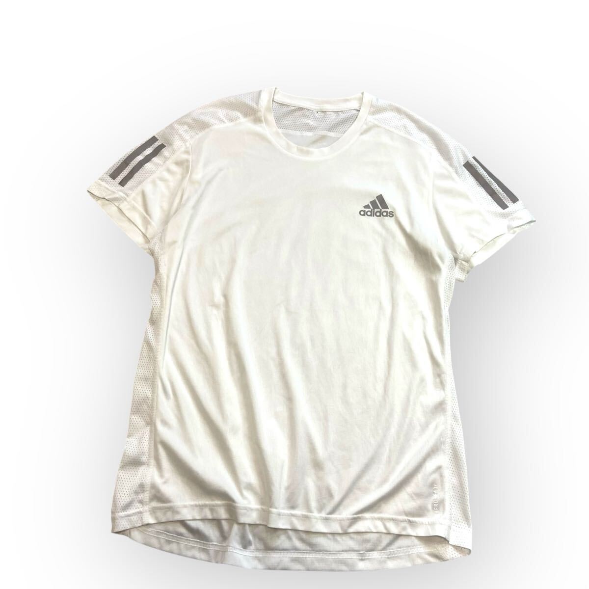 adidas アディダス 半袖Tシャツ ホワイト 白 ランニング オウン ザ ラン メンズ拍卖