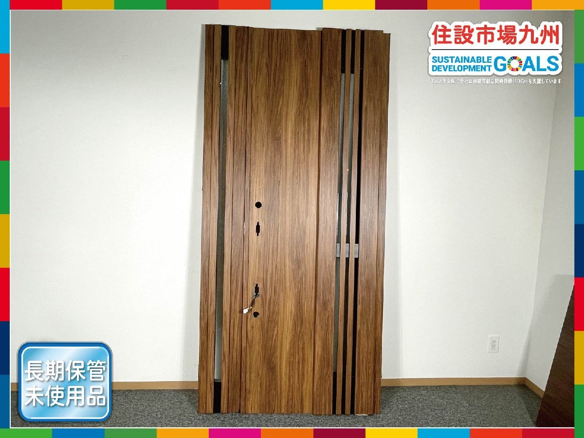 【福岡】直接引き取り限定 W1050 玄関ドア LIXIL リシェント 枠・ハンドル・鍵なし W1050 H2245 D90 長期保管品◆CR769_Yt拍卖