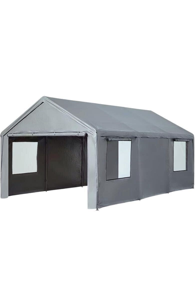 ガレージテント 車 大型 パイプ車庫 物置 バイク収納 カーポート 6m×3m拍卖